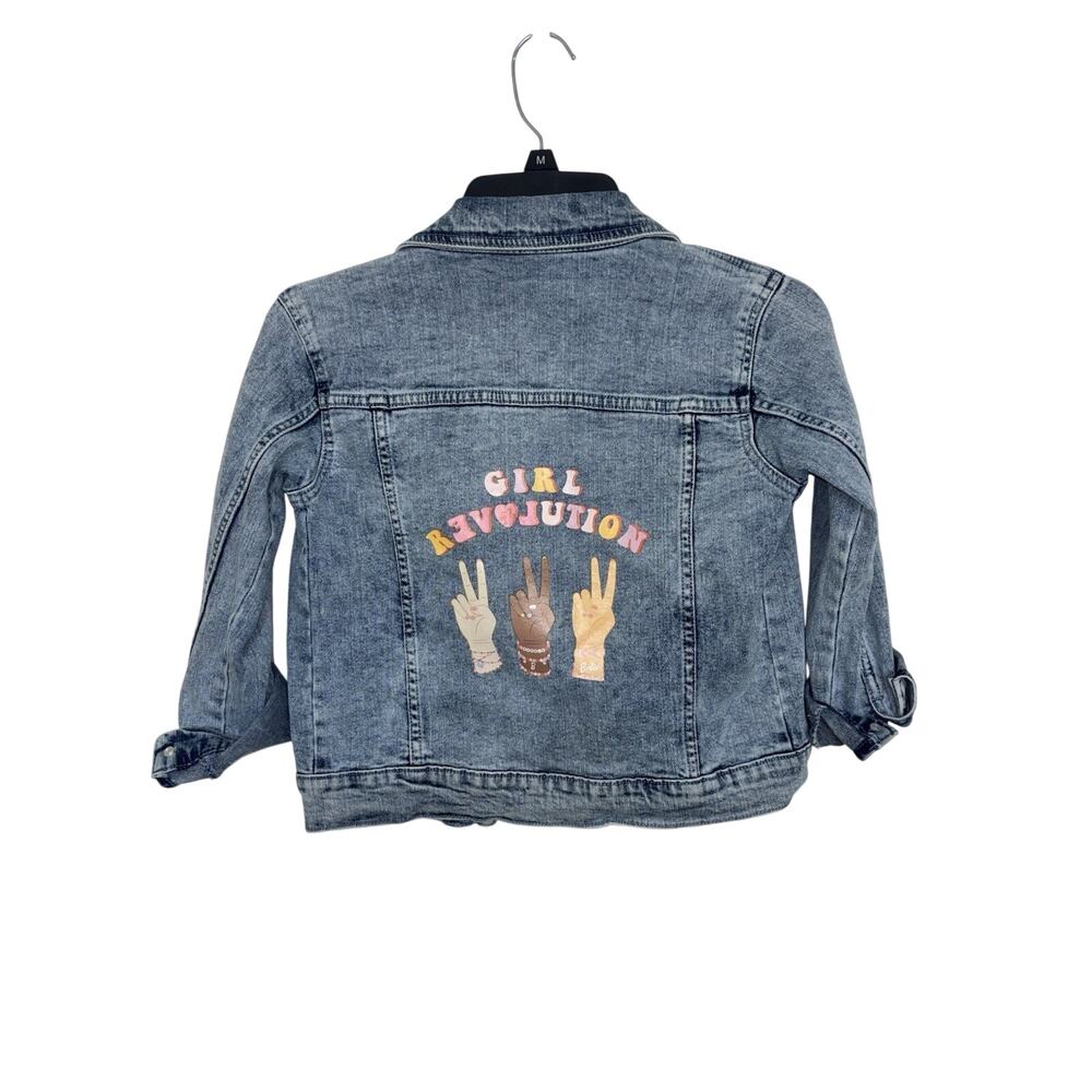 Barbie Girl Revolution Denim Jacket Girl’s M 7/8 Acid Wash